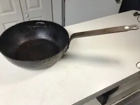 5614.24 De Buyer 9.5 Inch Mineral B Country Carbon Steel Cooking Fry Pan Gray Handle