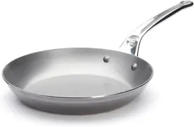 568028 De Buyer Mineral B Pro Carbon Steel Fry Pan - 11 Inch Diameter 8.3 Silver