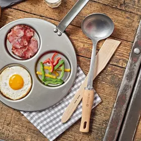 Qec56.127 De Buyer Brunchtime Box Gift Set 3 Cavity Blinis Fry Pan Mineral B And 2 Tools