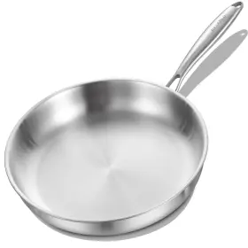 B0b6rj4nrm Delarlo 8 Inch Triply Stainless Steel Frying Pan Skillet Induction Oven Safe 600 F