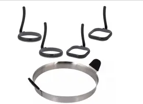 Department Supermarket 110670939927 Steel Omelette And Egg Rings Dishwasher-safe Heat-resistant Grill Cookware Se