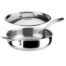 Duxtop 045635375031 Whole-clad Tri-ply Stainless Steel Saute Pan With Lid 3 Quart Kitchen Induc