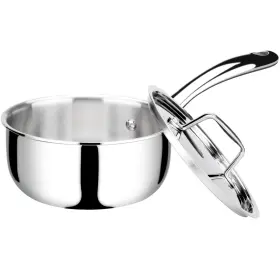 Duxtop 689466313635 Wholeclad Triply Stainless Steel Saucepan With Lid 1.6 Quart Kitchen Induction C