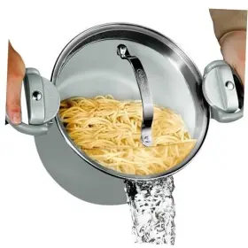 6046 E Mishan & Sons 5 Quart Stock Pot Multipurpose Pasta With Strainer Lid And Twist Lock