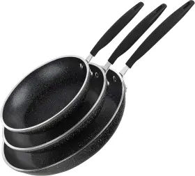 7775 E Mishan & Sons Granitestone 3-piece Nonstick Frying Pan Set 8ft 10ft And 12ft - Triple Coated Mine