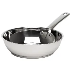 Ecolution 741393010664 8 Inch Classic Stainless Steel Fry Pan Comfort Grip Riveted Handles Oven Safe