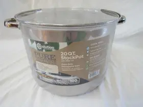 Estl-4520 Ecolution Pure Intentions Stainless Steel 20 Quart Stockpot With Glass Lid