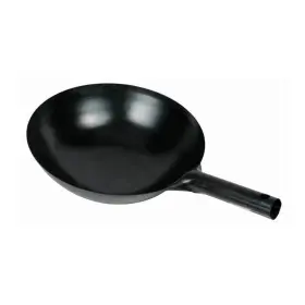 Wok-36 Ecoquality Black Carbon Steel Wok Heavy Duty Stir Fry Pan 16 Inches