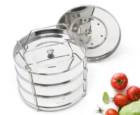 Ecozoi 860004862475 Instant Pot Stackable Insert Pans For 6 And 8 Quart 3 Tier Steamer