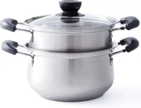 Elevated Everyday Goods 445022755720 Stainless Steel Cuscuzeira Brazilian Cuscuz Steamer Pot 6.3 Inch 16cm Tradit