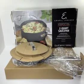 Emeril Lagasse 076753625760 Essential Hard Anodized 2 Quart Saucepan New In Box
