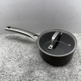 1.5qt.s1b Emeril Lagasse 1.5 Quart Non-stick Stainless Steel Saucepan With Glass Lid