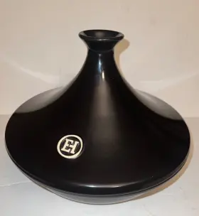 795632 Emile Henry Flame Tagine 3.7 Quart Fusain Charcoal Black