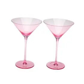 Epoca 741393094886 Set Handmade Glass Collection In Paris Signature Pink Perfect Martini