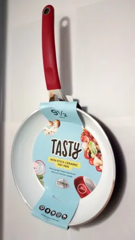 Epoca 741393451412 Tasty Brand 9.5 Inch Non-stick Ceramic Frying Pan - Red Color New