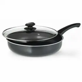 Eegy-9528 Epoca 4 Pack - Elements Deep Saute Pan Non-stick Coated Aluminum Glass Lid Gray 4-1/2