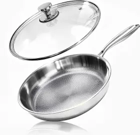 Eralease 744759757654 Titanium Pan - 12 Inch Non Stick Skillet For Cooking Durable Scratch