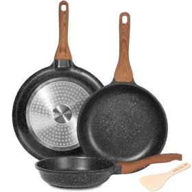 Eslite Life 789605101021 Nonstick Ceramic Frying Pans Skillets Set Non-toxic Egg Omelette Kitchen Coo