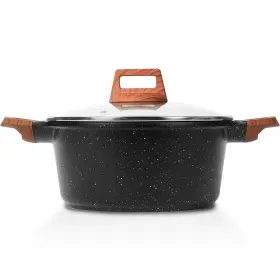 B0cswhxl7z Eslite Life Nonstick Stock Pot With Lid 3 Quart Granite Casserole Small Soup Po