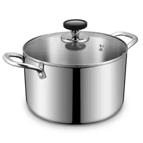 Ssp-013 Ewfen Tri-ply Stainless Steel Stock Pot 6.5 Quart Heavy Duty Induction Cooking