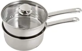 Excelsteel 885884652763 3-piece 2.5 Quart Stainless Steel Double Boiler Set Heavy-duty Easy To Use