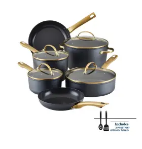 10658 Farberware Premium Forged Aluminum Ceramic Nonstick Cookware Set 12-piece