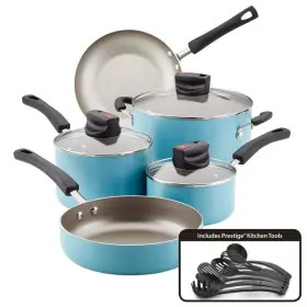 22398 Farberware 14-piece Aqua Smart Control Cookware Nonstick Pots And Pans Set