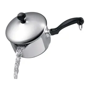 Farberware 313107261213 Sauce Pan With Lid And Pour Spout 1 Quart Stainless Steel Self-basting Stovetop