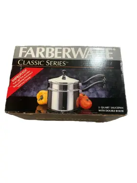 50057 Farberware Classic Series 2-quart Covered Saucepan With Double Boiler Insert Rea