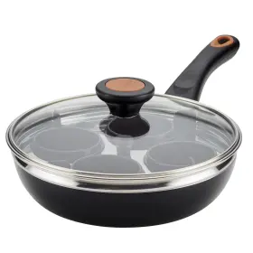 Farberware 631899106544 Glide Copper Ceramic Nonstick Covered Egg Poacher 8-inch Black - 10