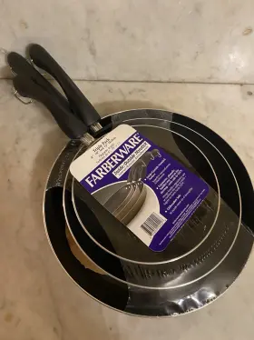 Farberware 631899204226 Nonstick Skillet Triple Pack 8 Inch 10 And 12 Part Number #20422
