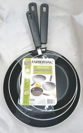 Farberware 631899210470 Nonstick Skillet Triple Pack 8 Inch 10 11 #21047