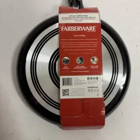 Farberware 631899220707 3 Piece Easy Clean Aluminum Non-stick Pan Set Black