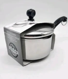 Farberware 631899707543 Classic Stainless Steel Straining Saucepan 1 Quart
