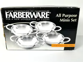 Farberware 631899712325 All Purpose Minis Set Of 4 18/10 Stainless Steel 5 Inch Round Handles New