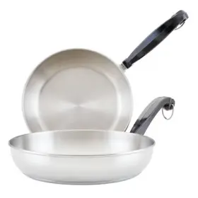86482985 Farberware Classic Stainless Steel Twin Pack 8.25 Inch And 10 Skillets