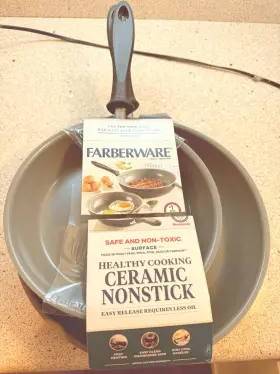 88257206 Farberware Ceramic Skillet Cookware Set Black Gray 9 Inch 11 Reliance Pro Skillets