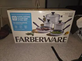 90650734 Farberware Reliance 12pc Stainless Steel Cookware Pot And Pan Set