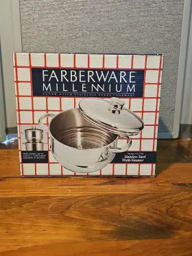 A2724 Farberware Stainless Steel Multi-steamer - 2 3 And 4 Quart Pan/pot