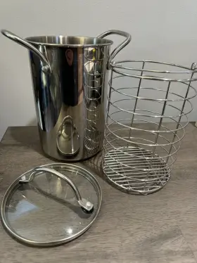 Cqqq05 Farberware Stainless Steel Asparagus Vegetable Steamer Pot W Basket And Lid