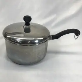 Eb-2qt Farberware Faberware Stainless Steel Aluminum Clad 2 Quart Sauce Pan Pot With Lid Vintage