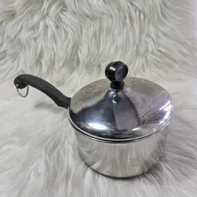 Fwk5 Farberware Aluminum Clad Stainless Steel 1 Quart Saucepan With Lid - Usa- Vintage