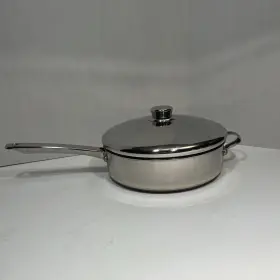 Oo03 Farberware Millennium Non-stick Stainless Pan Skillet Straight Sides 9.5 Inch Usa
