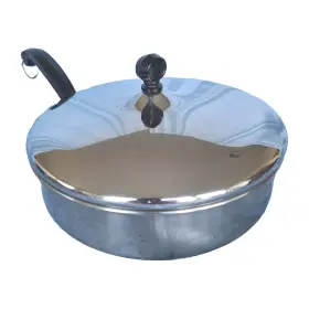 Qqq10t Farberware Vintage Skillet Frying Pan 2.75 Quart 9.5 Inch Lid Stainless Steel