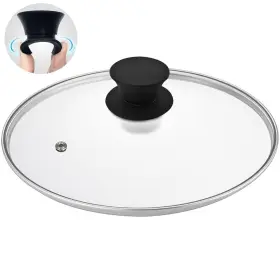 Fl-23b-24 Feipone Glass Lid For 9.5 Inch Cast Iron Skillets Frying Pans 24 Cm Tempered Lids D
