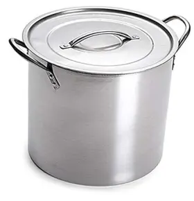 14598 Fermantap 5 Gallon Stainless Steel Stock Pot With Lid 12.5 X 11.5