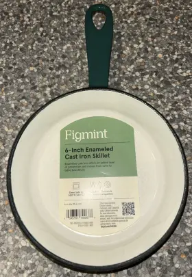 Figmint 196761790677 6 Inch Enameled Cast Iron Skillet Green Personal Cookie Pan New