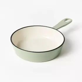 Figmint 196761805654 6 Inch Enameled Cast Iron Skillet - Sage Green