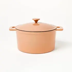 87713589 Figmint 7.5 Quart Enamel Dutch Oven Terracotta Orange -
