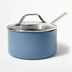 87713714 Figmint 3 Quart Ceramic Nonstick Saucepan Blue -